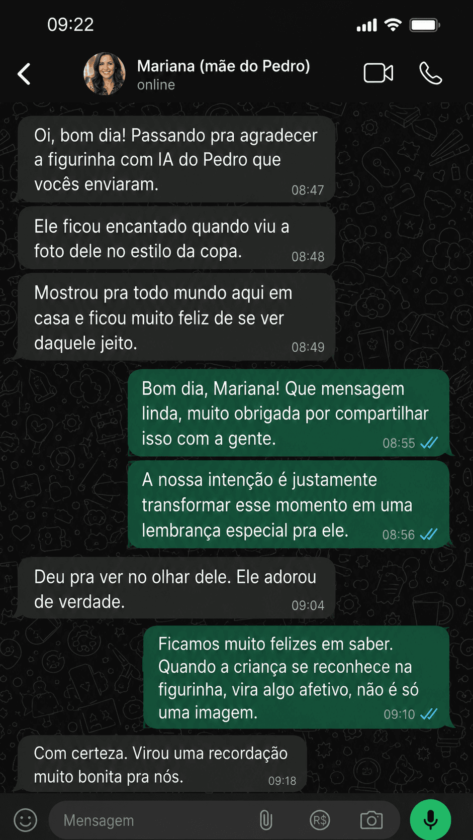 Depoimento de cliente 1